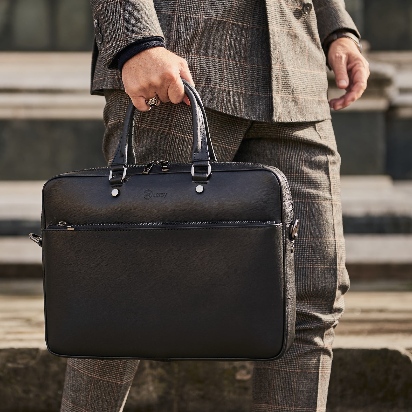 Genuine Brown Leather Satchel Laptop Bags for Men Leather Etsy