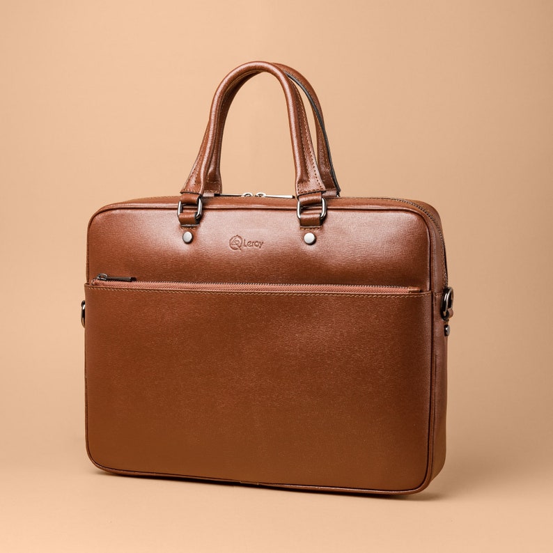 Genuine Brown Leather Satchel Laptop Bags for Men Leather Etsy