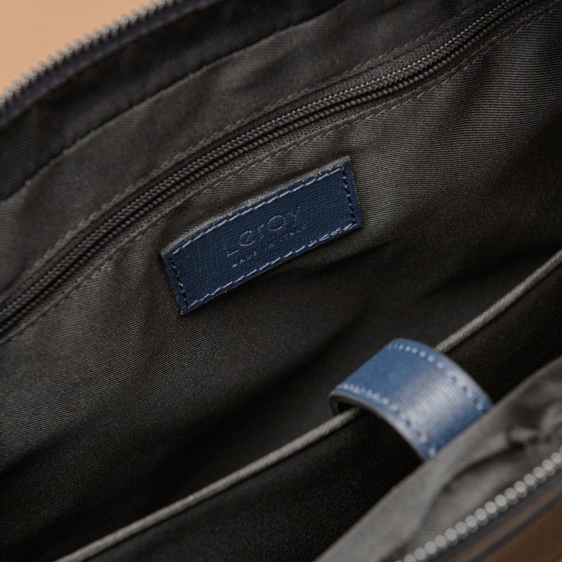 Portfolio Briefcase For Men, Italian Leather Style Office Brief Bag, Leather Work Bag, Leather Satchel, Shoulder Bag With Strap, Gift Idea Bild 8