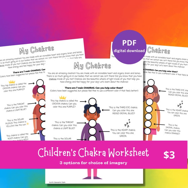 Children's Chakra Worksheet
