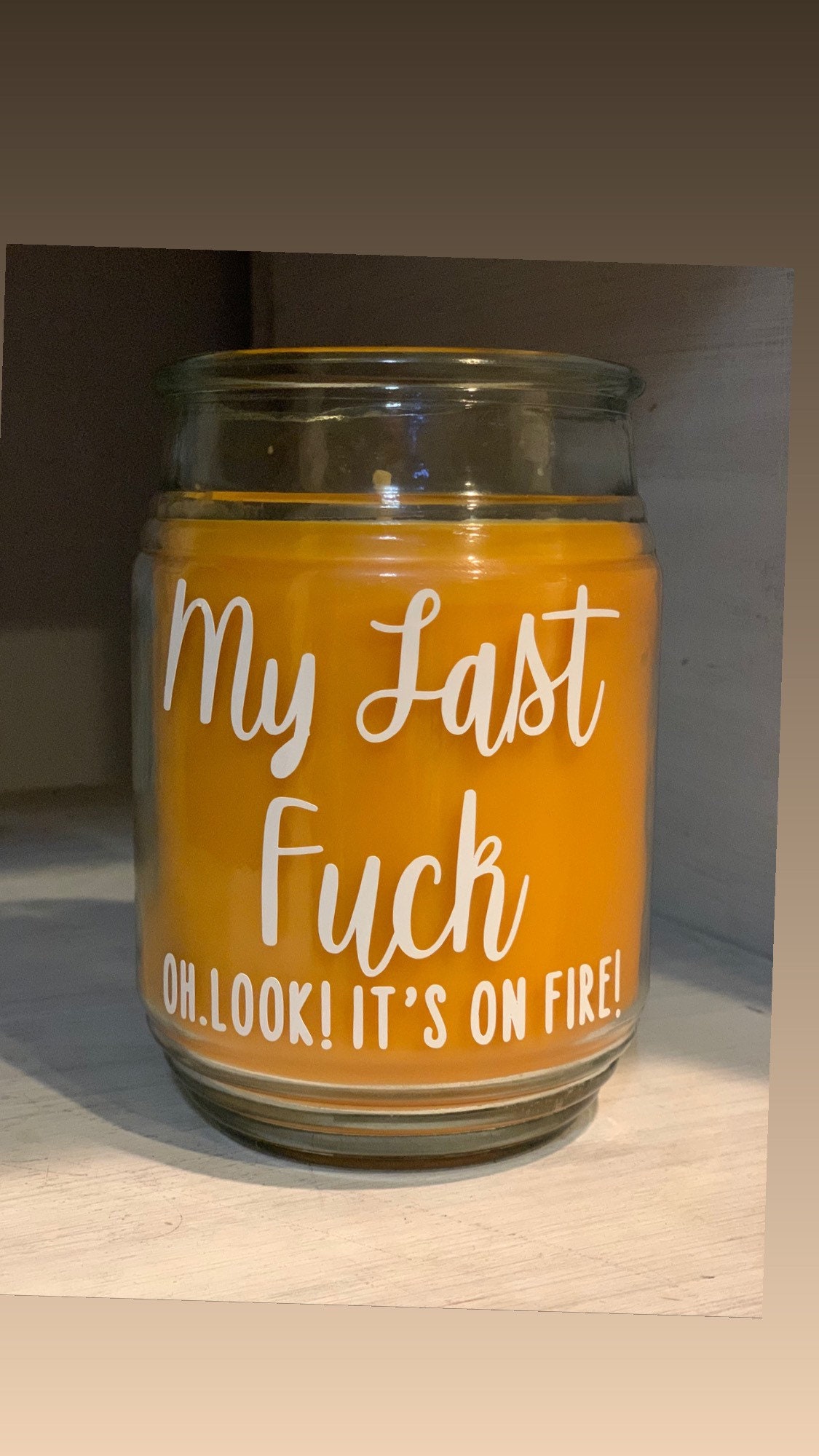 My Last Fuck Candle Huge Funny Candles Under 20 Gag Etsy