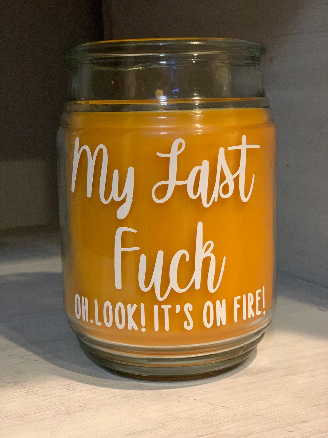 My Last Fuck Candle Huge Funny Candles Under 20 Gag Etsy