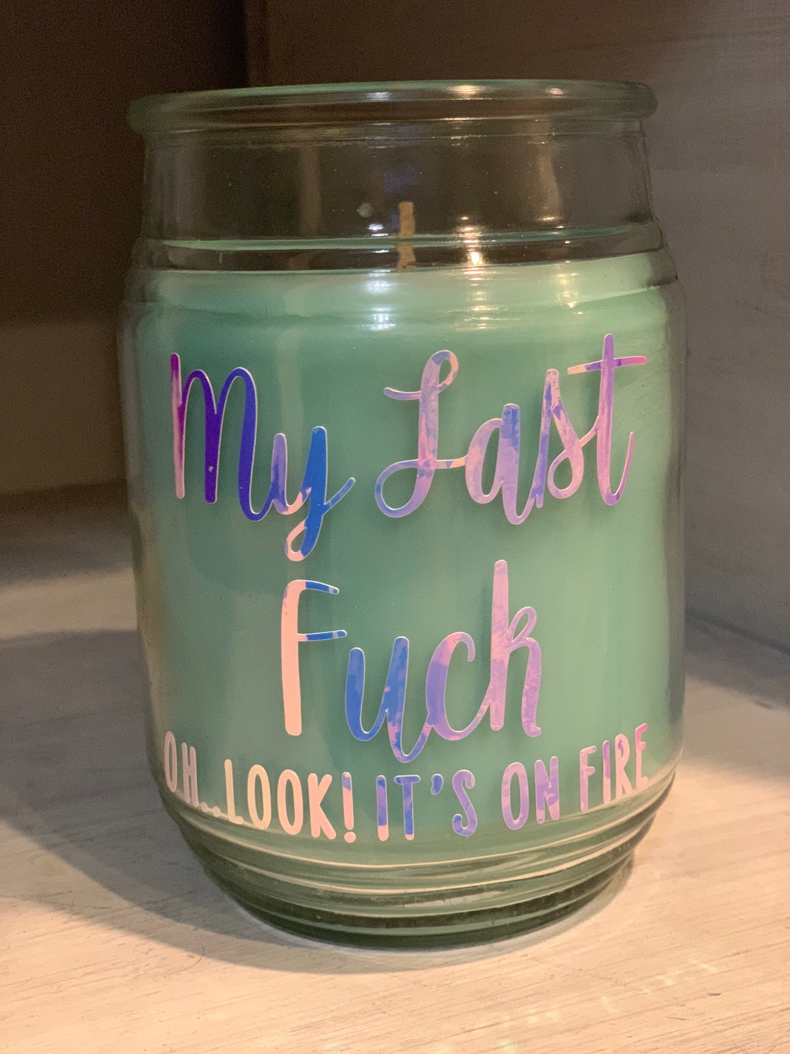 My Last Fuck Candle huge Funny Candles Under 20 Gag Etsy