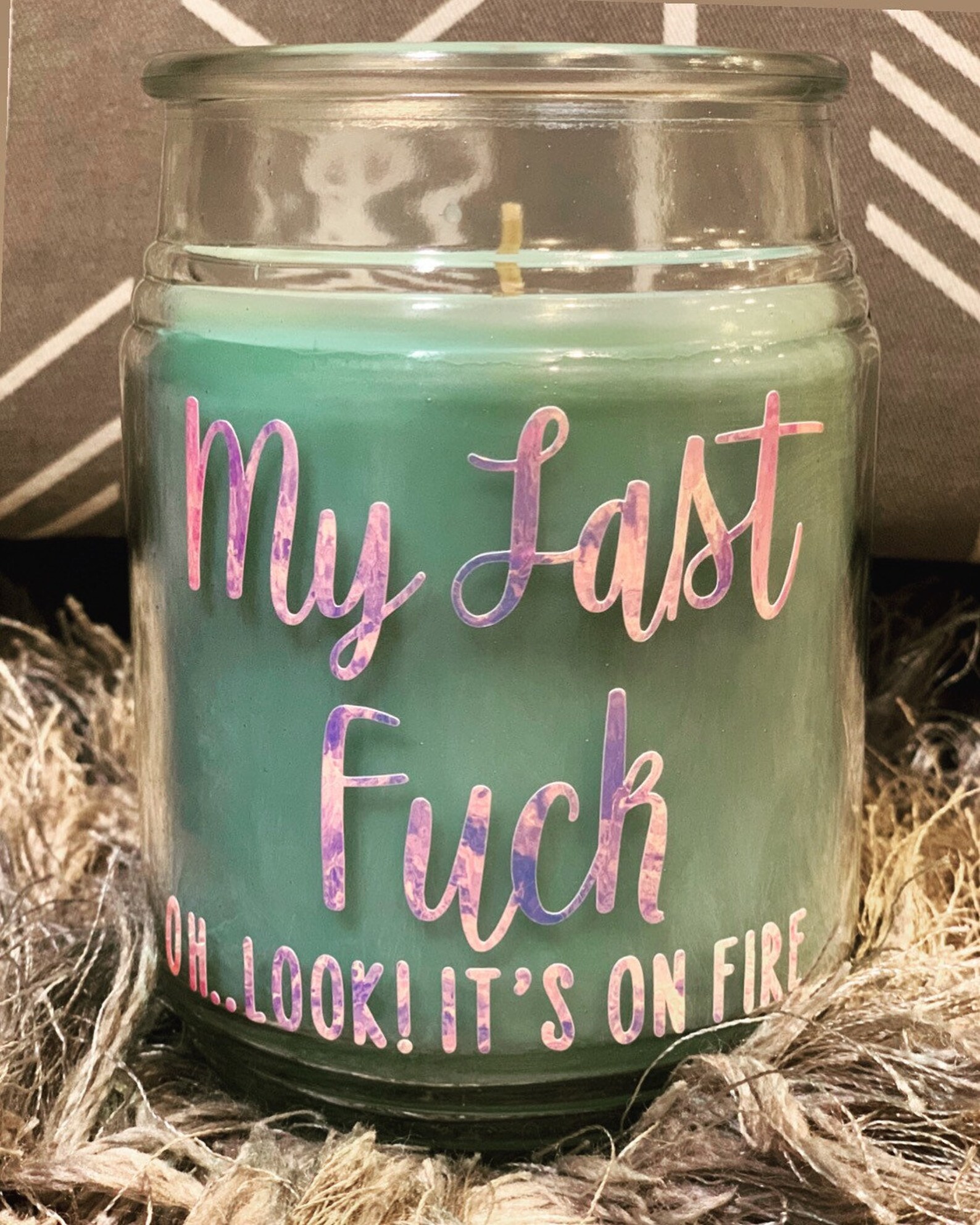 My Last Fuck Candle huge Funny Candles Under 20 Gag Etsy