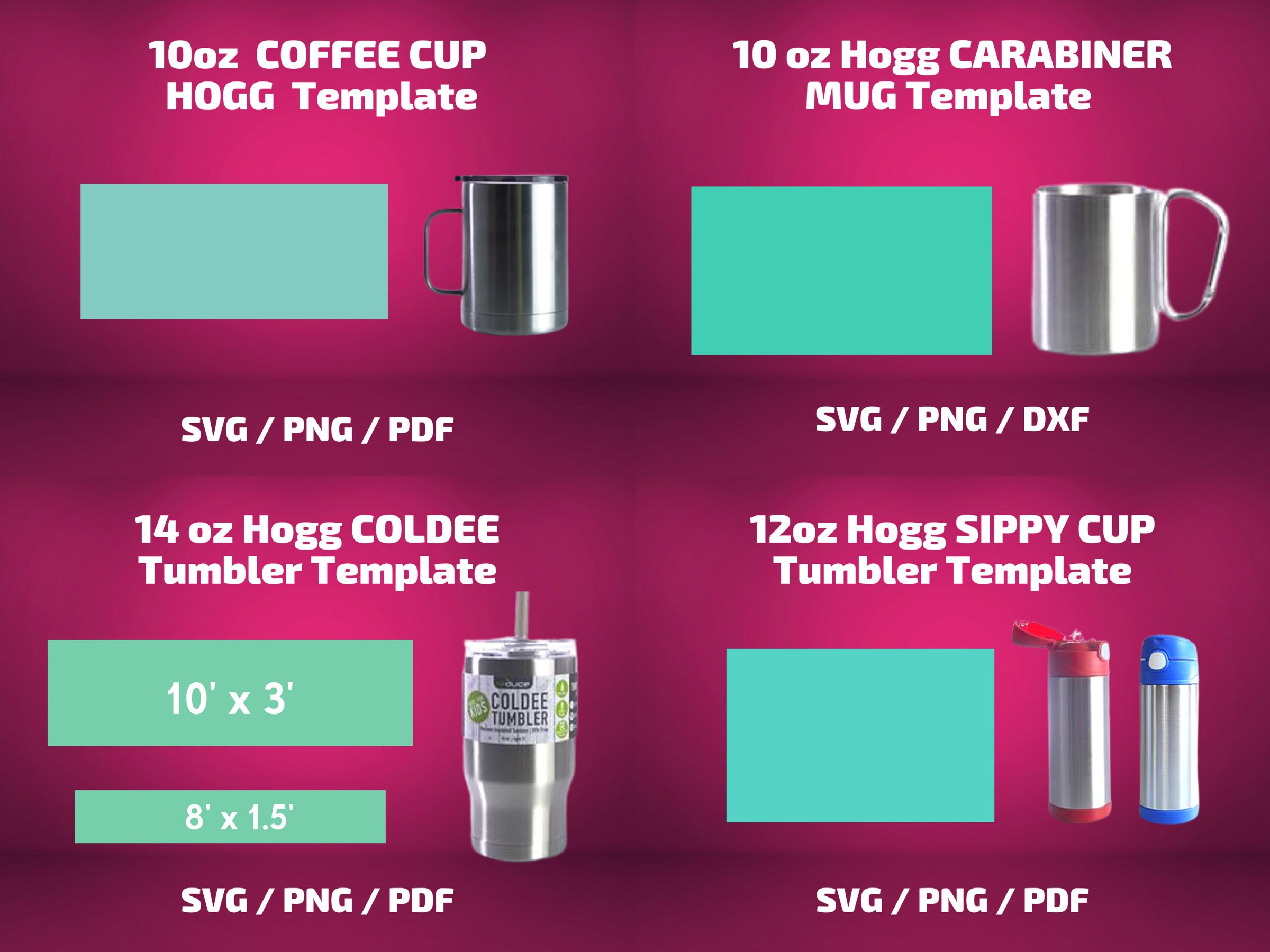Hogg tumblers Template Bundle2 Full Wrap For Hogg tumblers Etsy