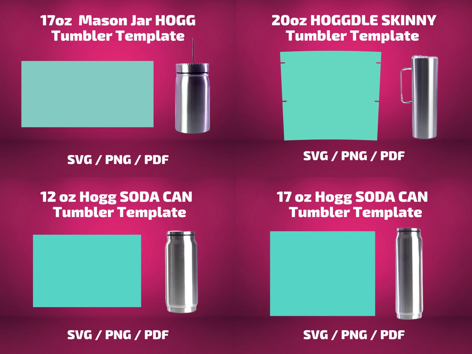 Hogg tumblers Template Bundle2 Full Wrap For Hogg tumblers Etsy