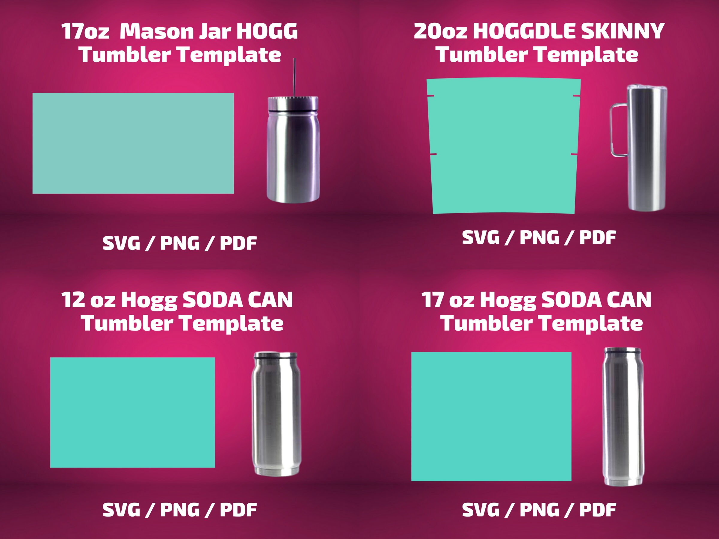 Hogg tumblers Template Bundle2 Full Wrap For Hogg tumblers Etsy