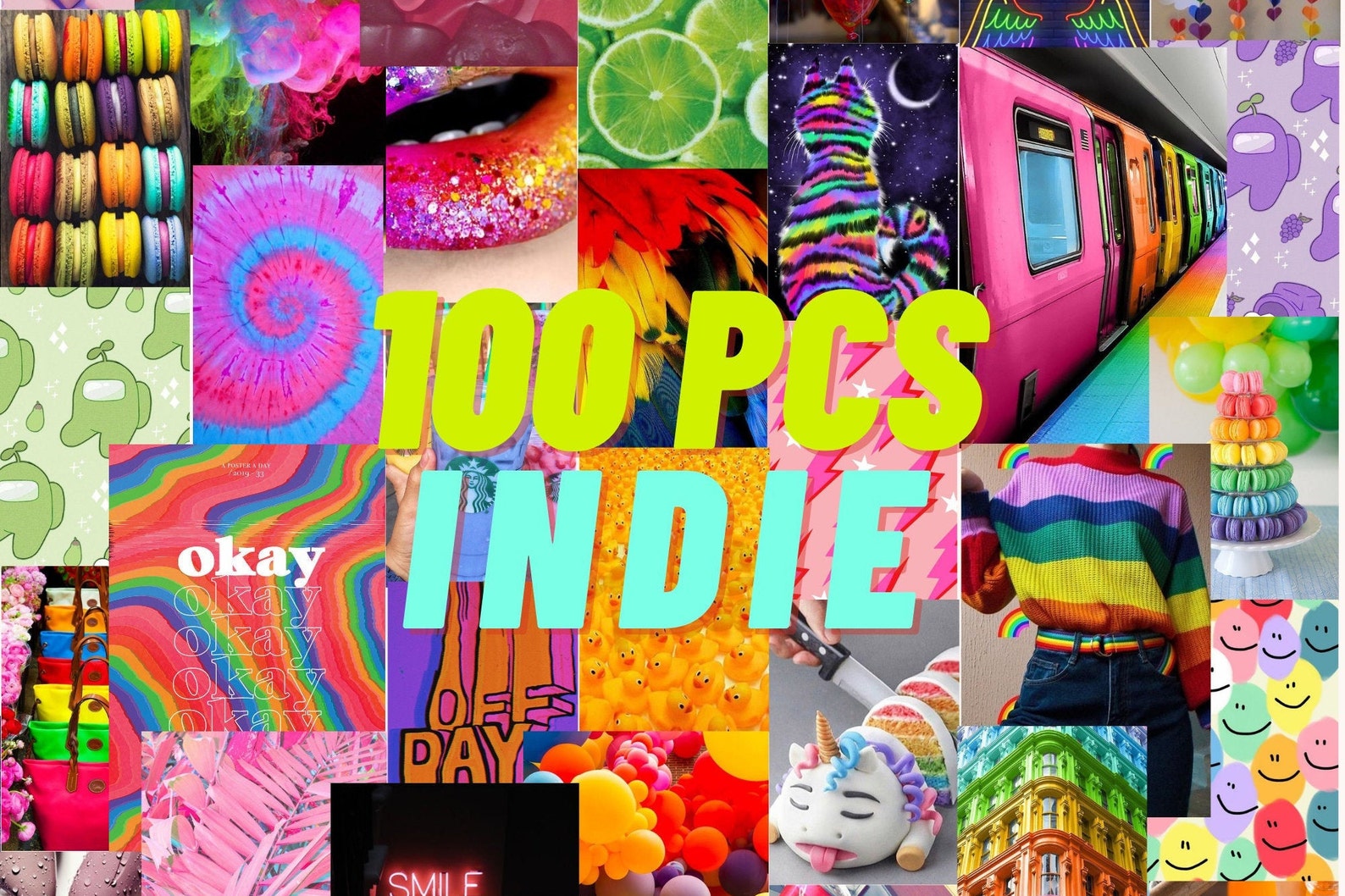 Сollage kit cheap / Indie wall collage kit indie room decor Etsy