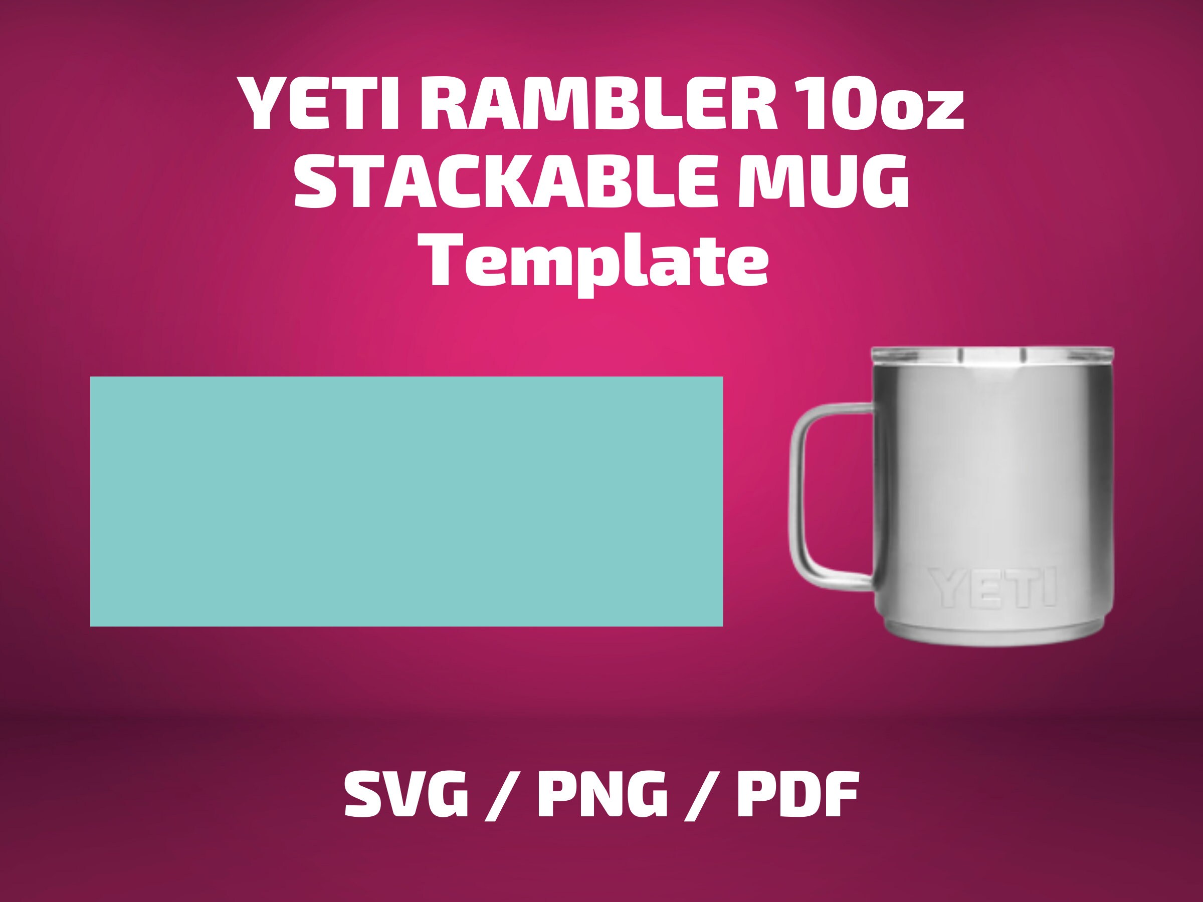 YETI 10oz stackable mug template Full Wrap for YETI rambler Etsy