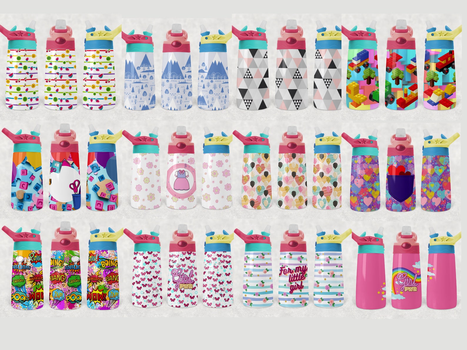 Design bundle for tumbler sublimation 50pcs for 12oz flip top etsy