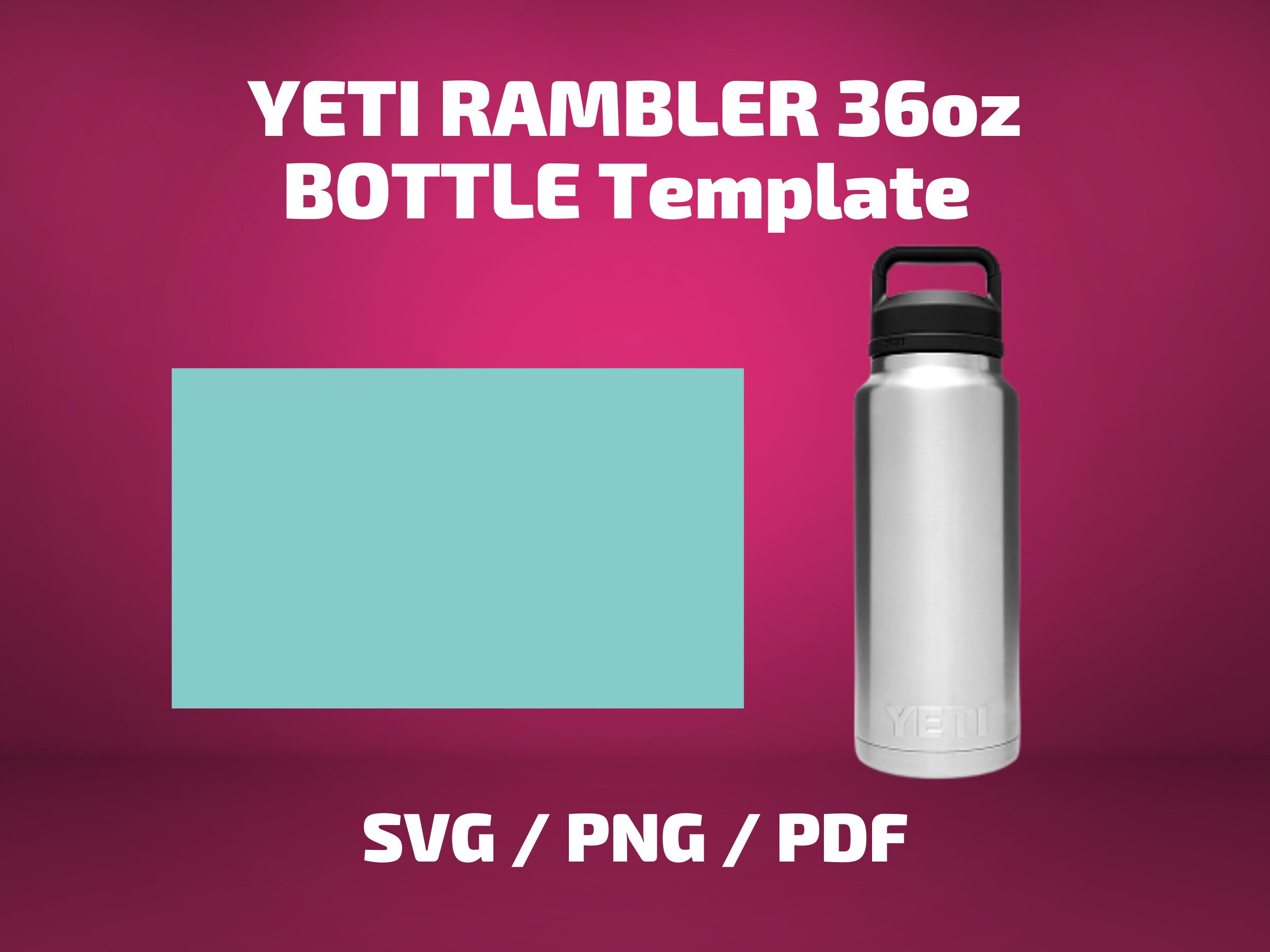 YETI 36oz bottle template Full Wrap for YETI rambler 36oz Etsy
