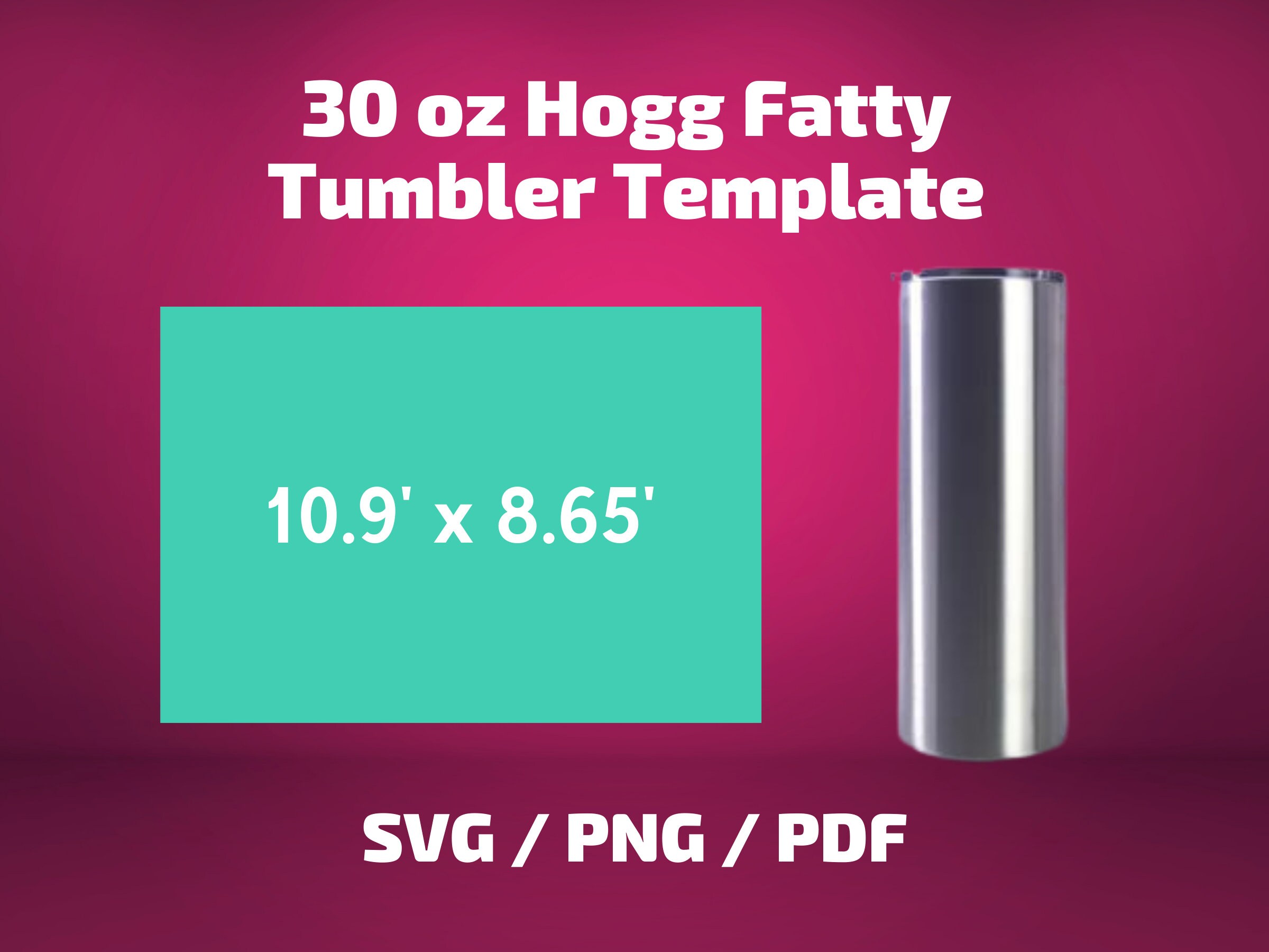 Hogg 30oz Fatty tumbler template Full Wrap for tumbler Hogg Etsy