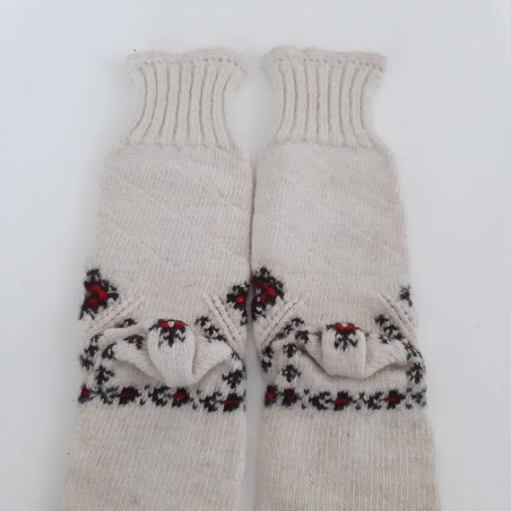 Cozy Handknitted Turkish Wool Socks, Vintage Long… - image 5
