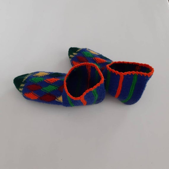 Handknitted purewool cozy socks, Handmade Turkish… - image 4
