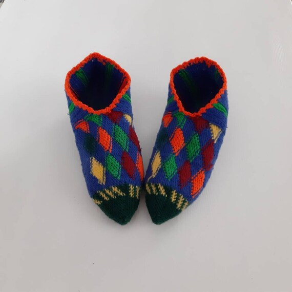 Handknitted purewool cozy socks, Handmade Turkish… - image 1