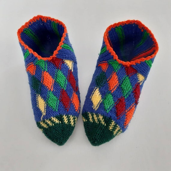 Handknitted purewool cozy socks, Handmade Turkish… - image 3