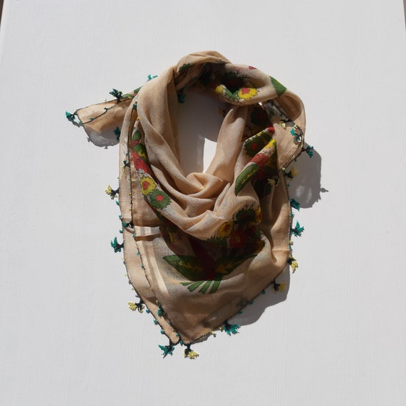 Organic Cotton Floral Scarf: Sustainable, Soft & … - image 4