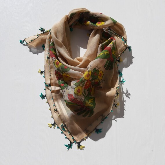 Organic Cotton Floral Scarf: Sustainable, Soft & … - image 3