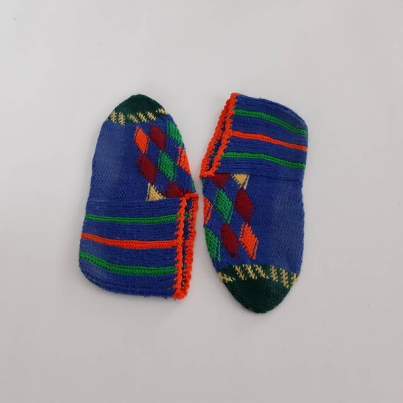 Handknitted purewool cozy socks, Handmade Turkish… - image 8