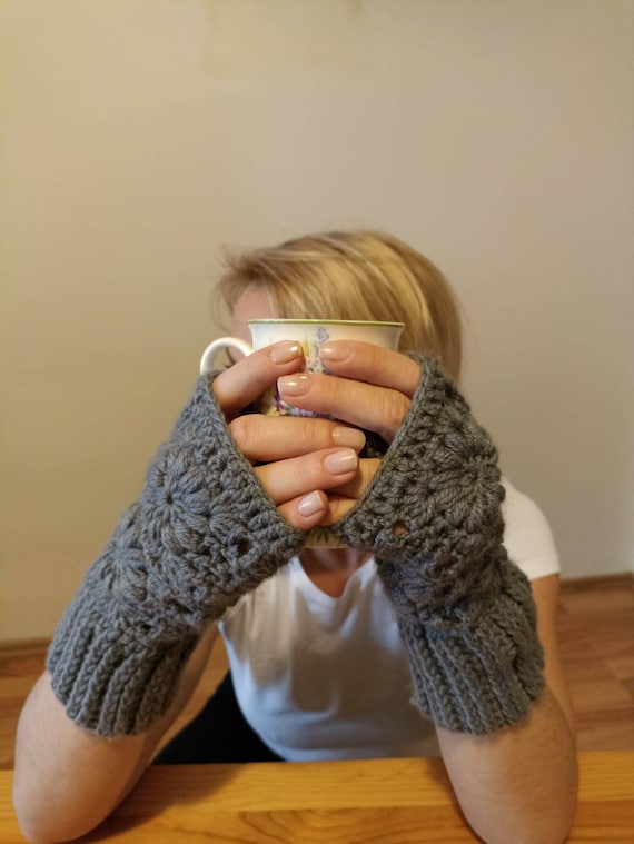 Gants chauds pour femme tricotés à la main, gants d'hiver chauds