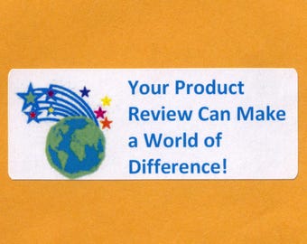 LABEL Jouw productreview kan een wereld van verschil maken! 150 stickers 1 x 1 5/8"