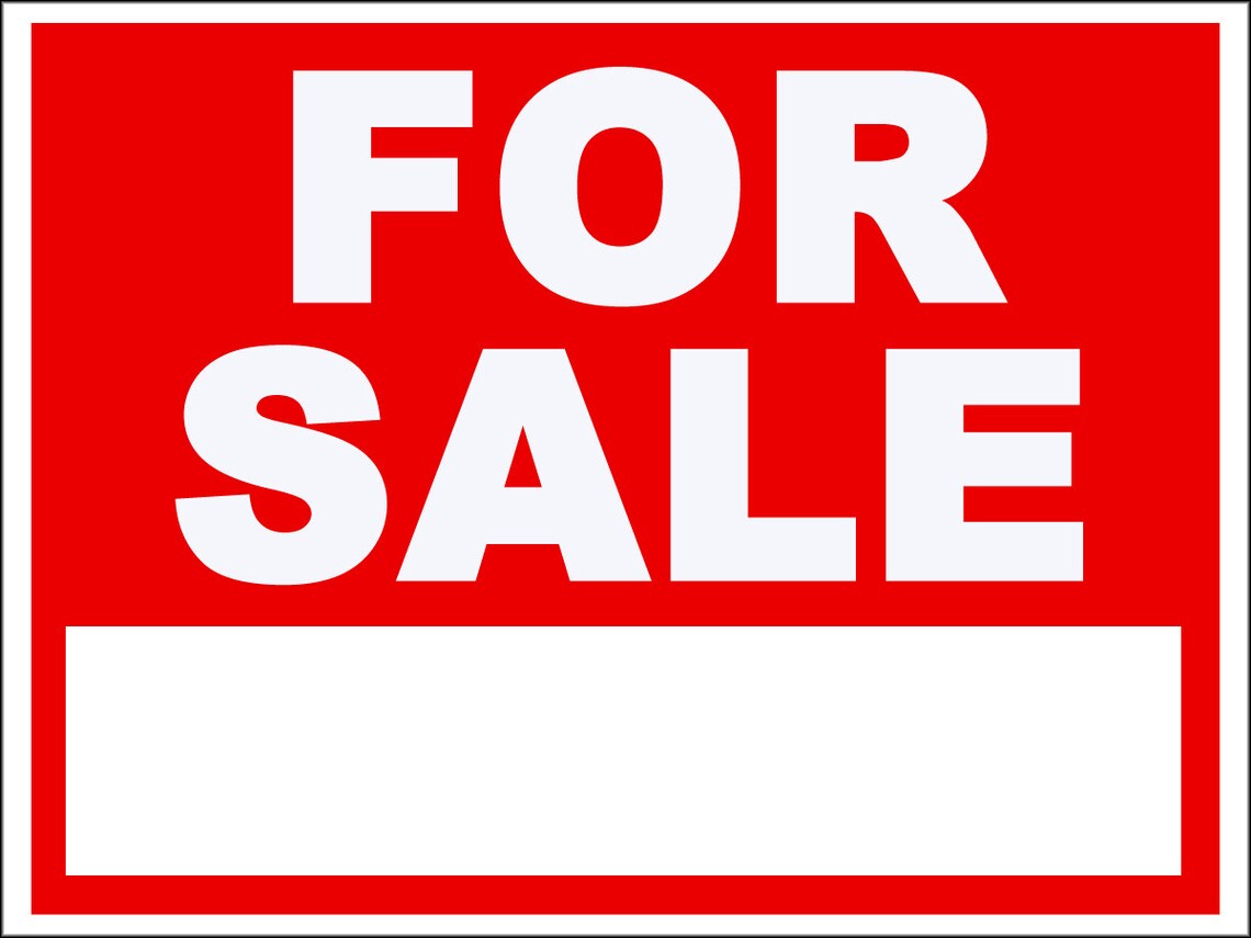 For Sale STICKER or FLEXIBLE sign 7.5 x 10.75 Etsy