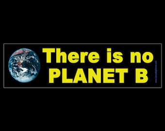 There is no Planet B BUMPER STICKER or MAGNET 3" x 11.5"