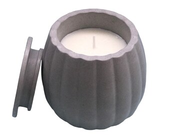 Citronella Candle: Handmade Concrete Tulip, 40hr Soy Wax Candle