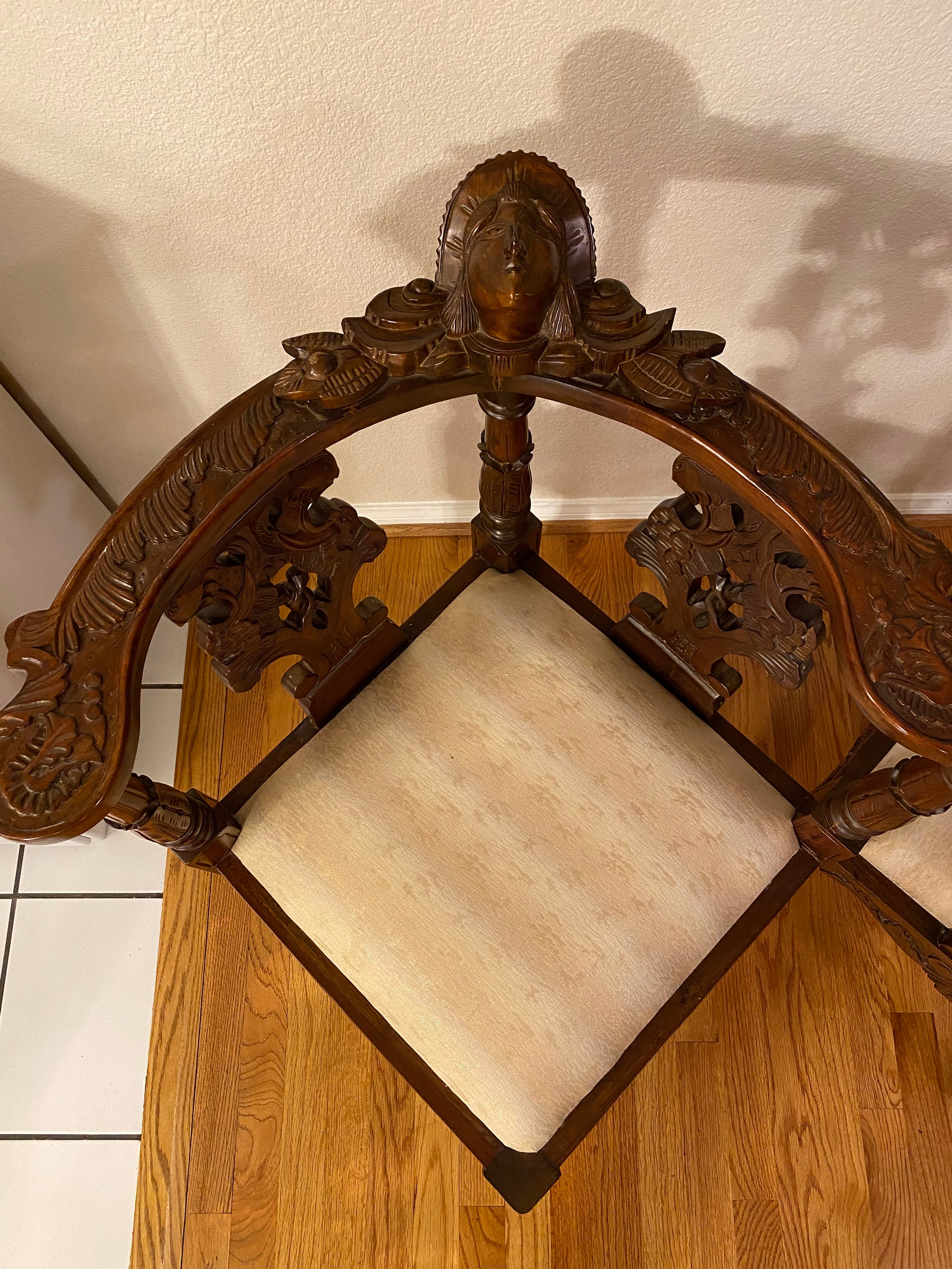 Antique Victorian Era English Courting Chair Regency Style Etsy