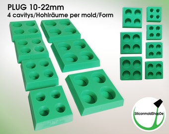 Plug Siliconemold (10mm-22mm) - Double Flare Plugs - mold for earrings - mold for epoxy