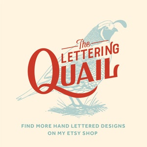 Thinking of You Hand Lettered Greeting Card Digital Cutting - Etsy