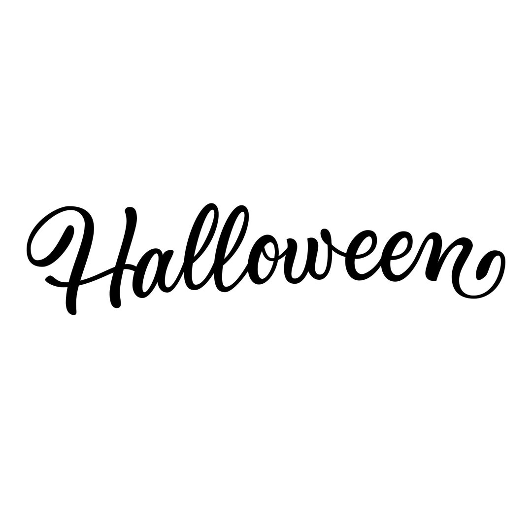 Hand Lettered Halloween Script Lettering With, Spooky Cute Halloween