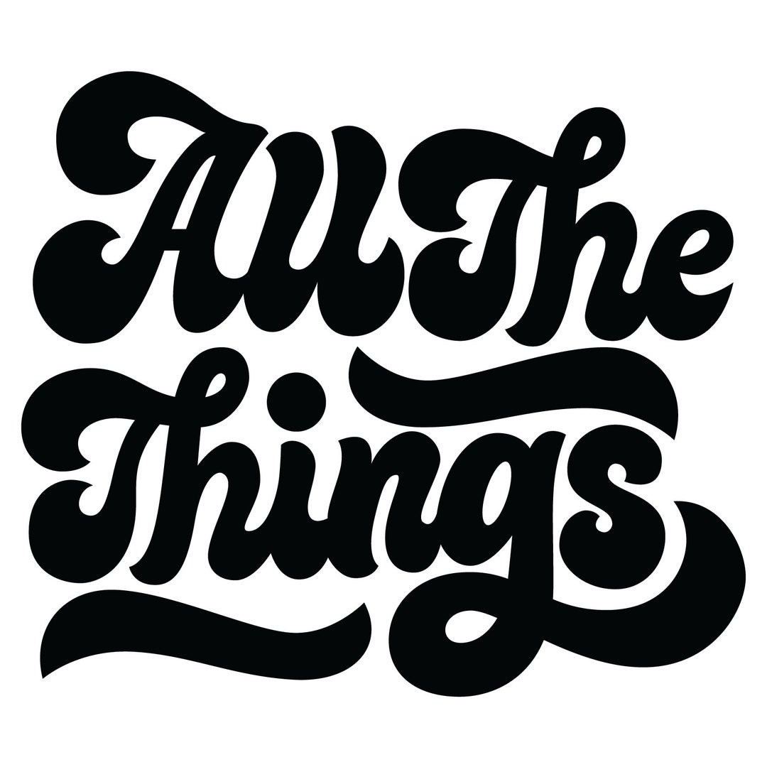 All the Things Script Hand Lettering Design SVG for Home Organization ...