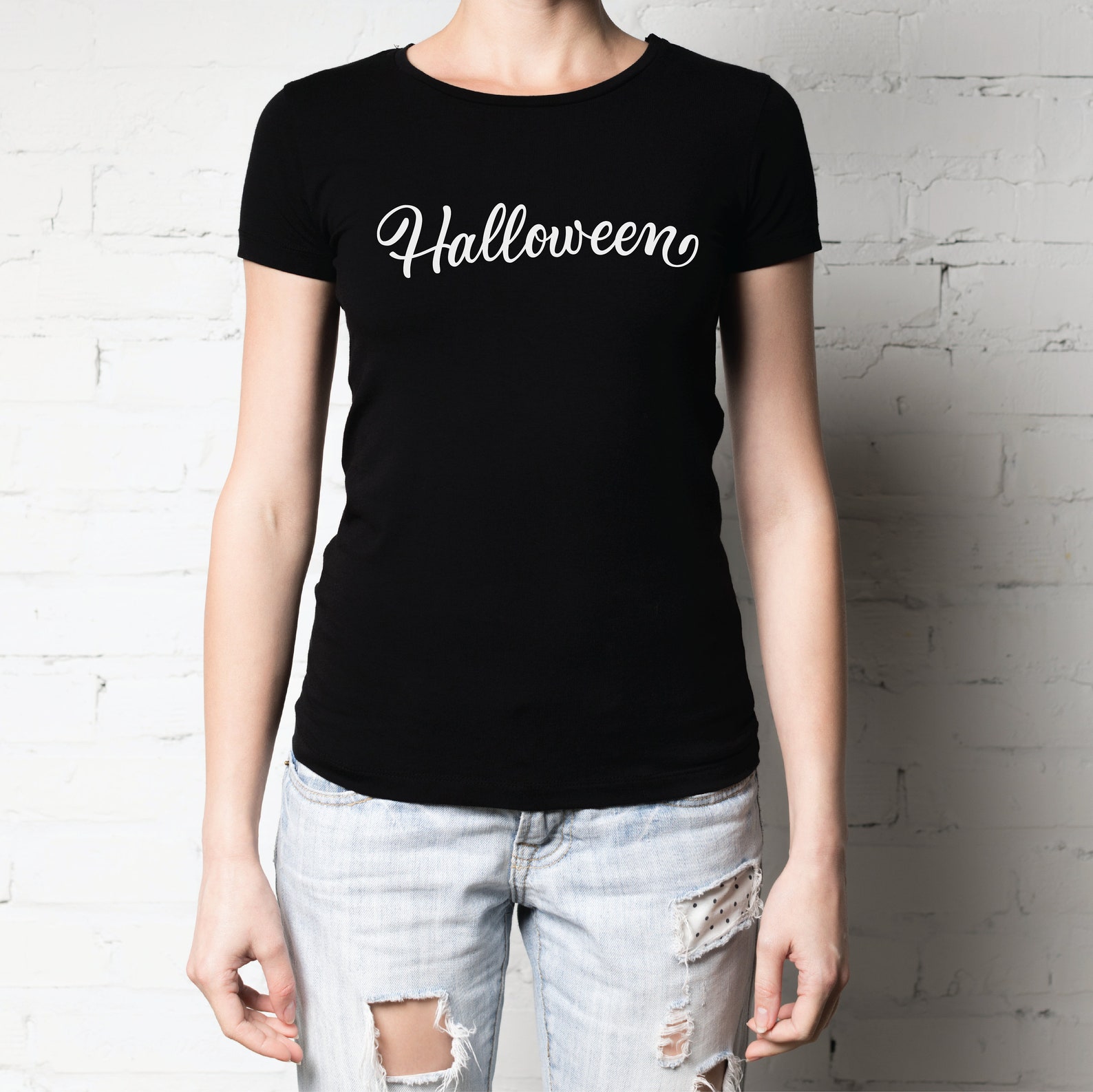 Hand Lettered Halloween Script Lettering With, Spooky Cute Halloween ...