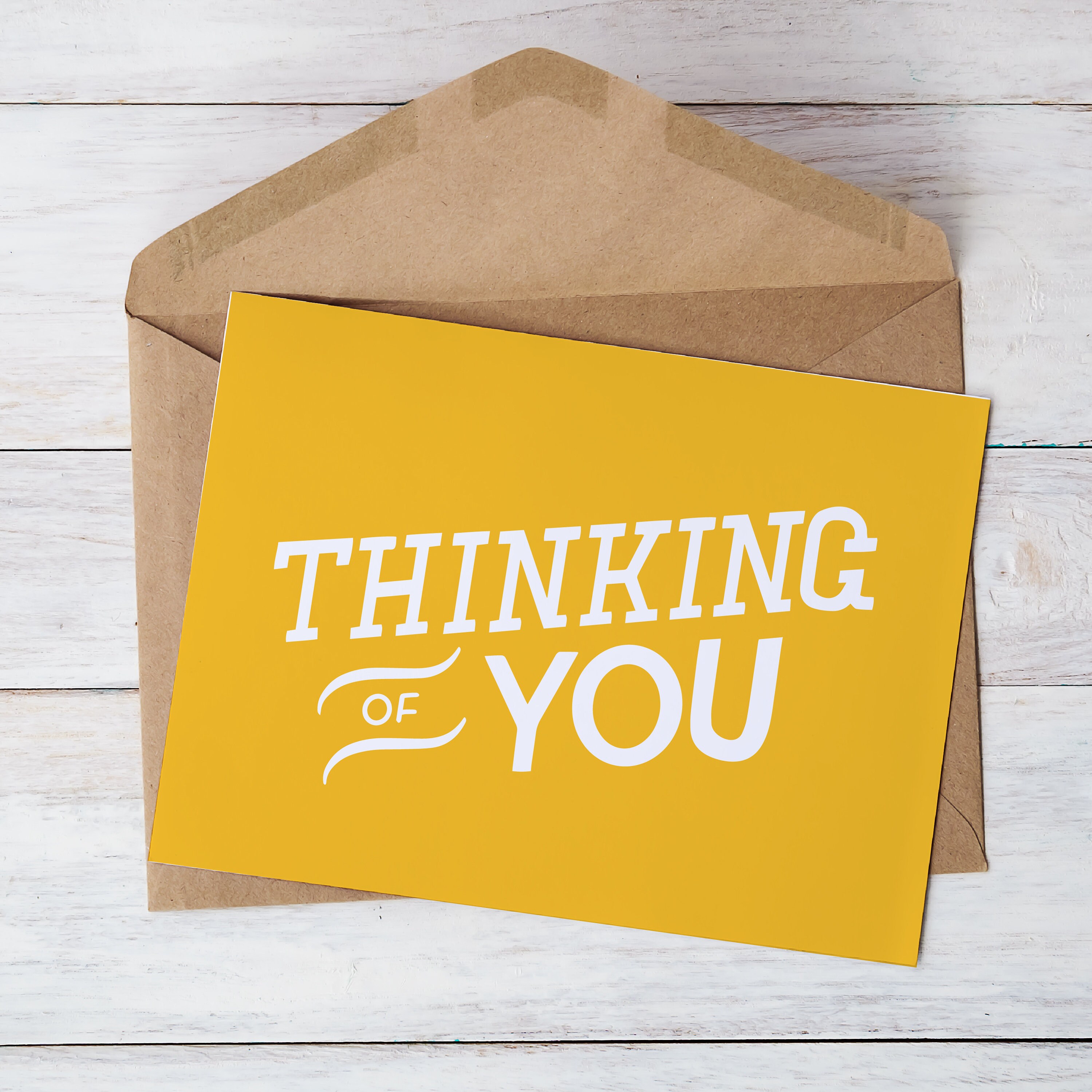 Thinking of You Hand Lettered Greeting Card Digital Cutting File ...