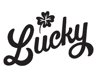 Lucky Shamrock SVG: St. Patrick's Day Hand Lettering (Cutting File)
