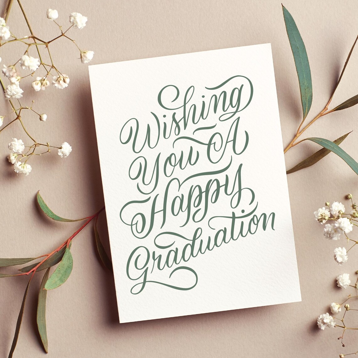 Hand Lettered Graduation Card Happy Graduation SVG: Hand Lettered Script (digital Download) - Etsy