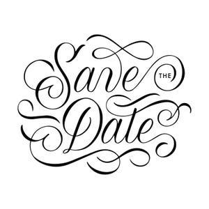 Save the Date SVG: Cursive Wedding Day Cutting File (Digital Download)