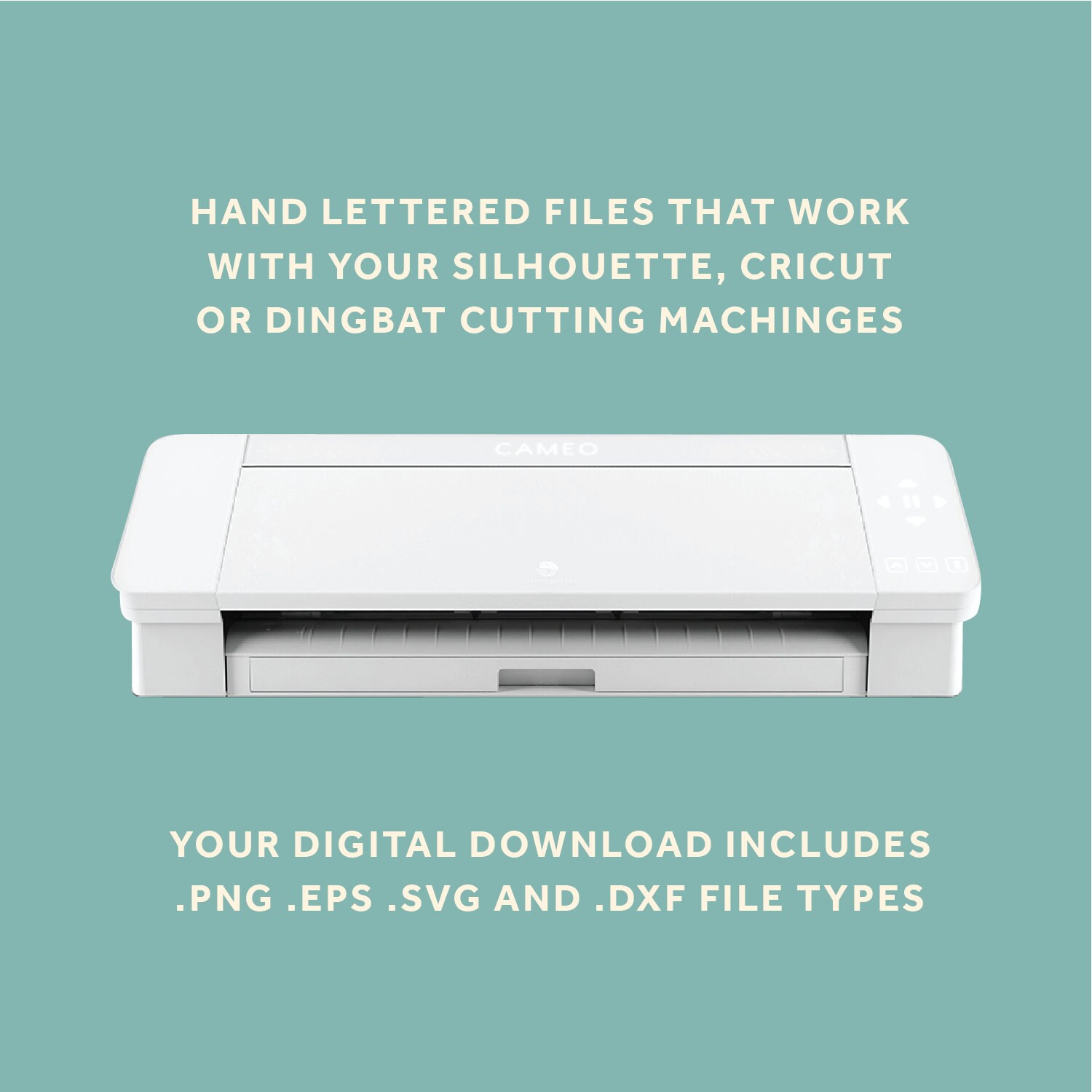 Thinking of You Hand Lettered Greeting Card Digital Cutting File ...