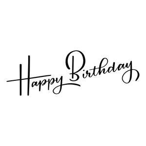 Gelukkige verjaardag SVG verjaardag SVG, handgeschreven verjaardag ambachtelijke SVG, scriptstijl verjaardag belettering silhouet snijden bestanden