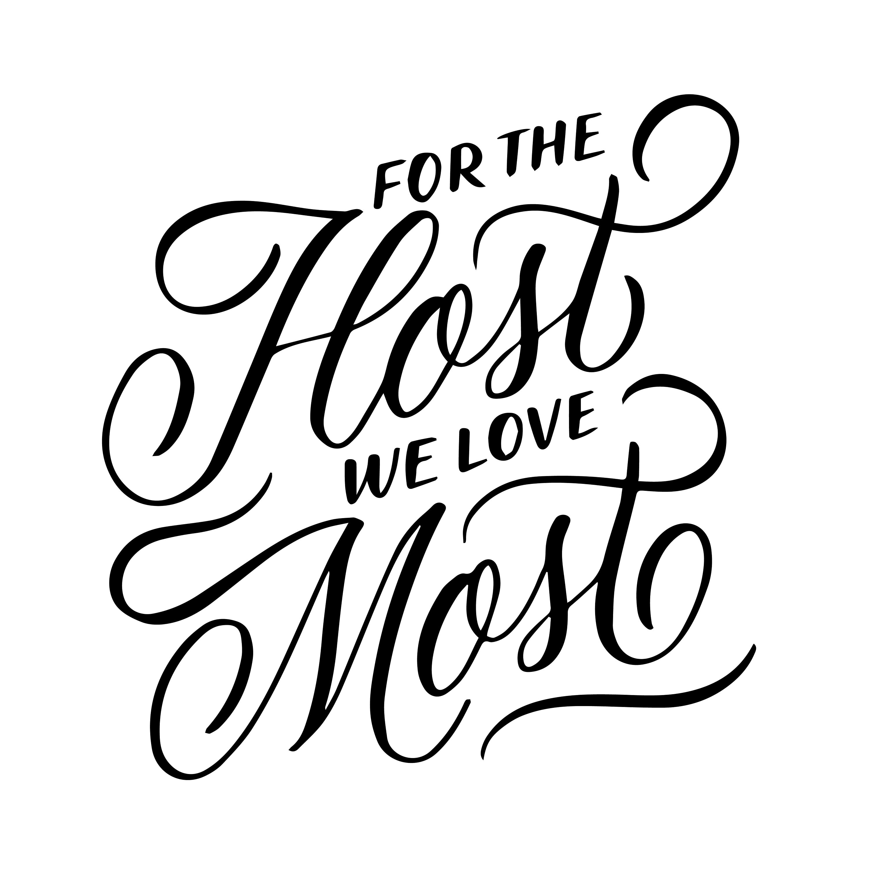 Host With the Most Hand Lettered SVG Design, Host Svg, Hosting SVG ...
