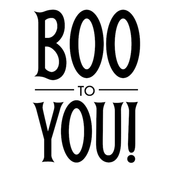 Boo To You Halloween hand lettered cutting files for silhouette machine. Halloween Book svg, dxf, png and eps file digital download art