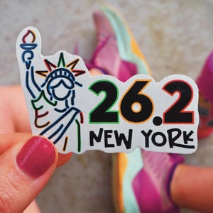 New York 26.2 Sticker, Marathon Sticker, Running Marathon Gift, New York City Marathon Runner, Major Marathon Finisher, NYC Runner Sticker