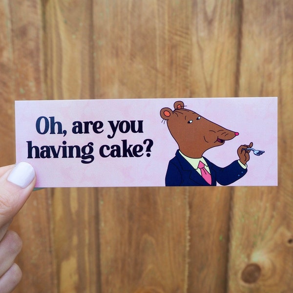 Mr. Ratburn Bookmark, Oh, Are You Having Cake?, Double Sided Arthur Bookmark, Arthur PBS Bookmark, Arthur PBS Kids Bookmark, Book lover Gift