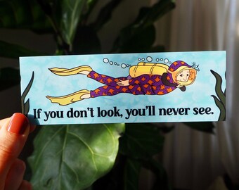 If You Don't Look You, You'll Never See Double Sided Bookmark, Magic School Bus Underwater, Classroom Gift, Teacher Appreciation Gift