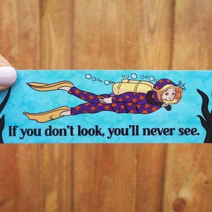 If You Don't Look You, You'll Never See Double Sided Bookmark, Magic School Bus Underwater, Classroom Gift, Teacher Appreciation Gift