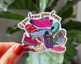 Running Shoe Pile Sticker, Only Runners Know, If You Know You Know Shoes Sticker, Runner Addict, Running Is Life, Running Shoe Fanatic