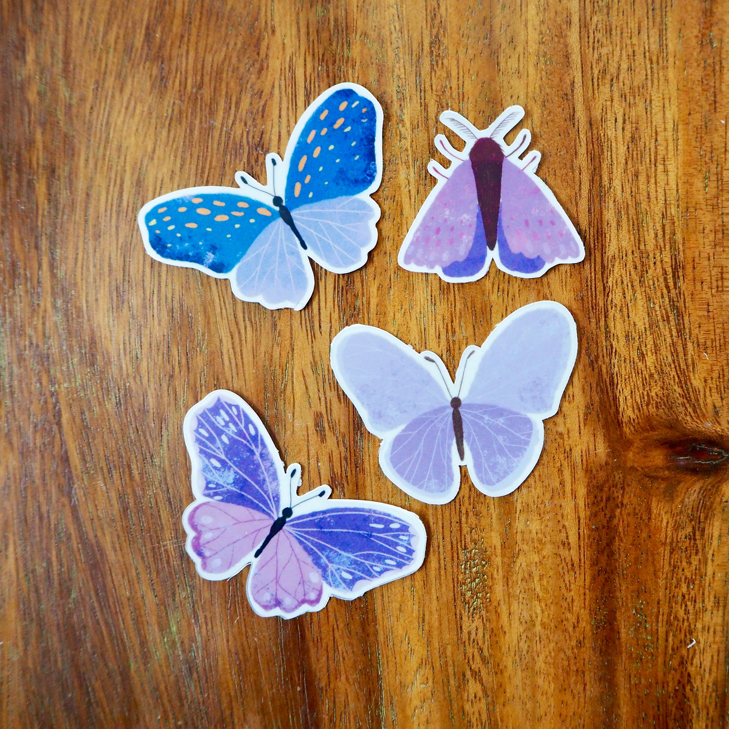 Purple Butterfly Holographic Stickers | Butterflies Sticker Pack ...