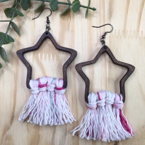 Star Macrame Earrings || Macrame Earrings