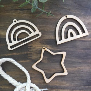 Macrame Earring Blanks || Macrame Earring Findings || Rainbow Macrame Earring || Star Macrame Earring